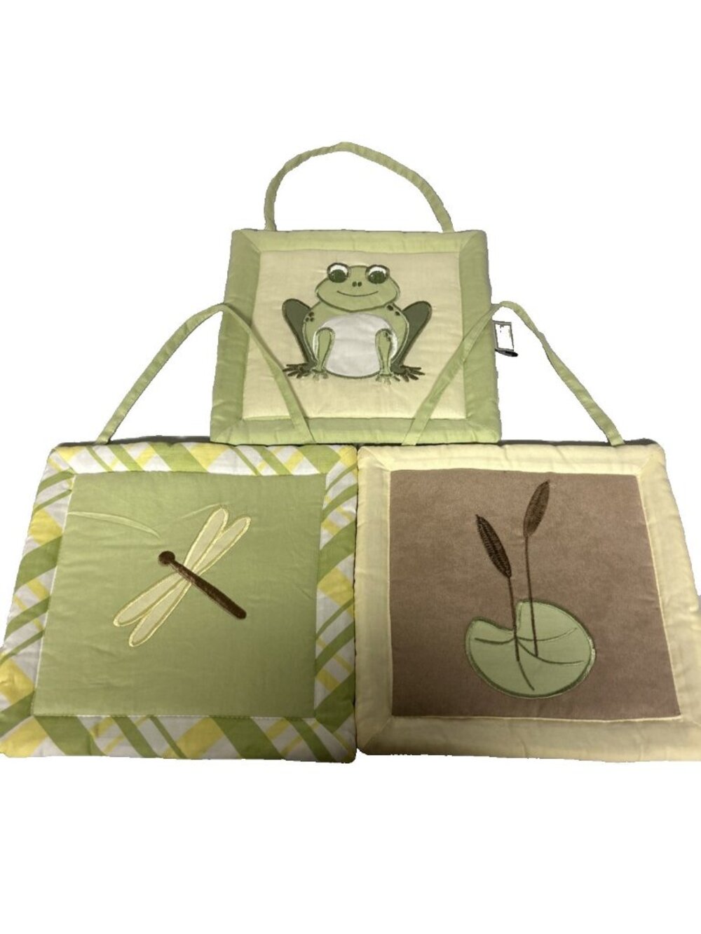 Sweet JoJo Designs Frog Lily Pad Dragonfly Fabric Wall Hangings Nursery Decor